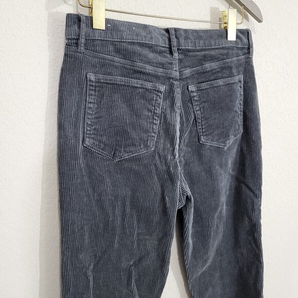Loft Corduroy Pants Womens Size 10 Petite Gray Cropped Fall Winter Casual - Picture 8 of 11